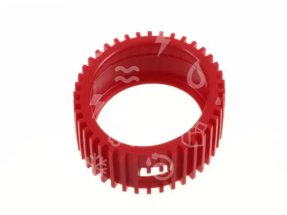 ochrana manometru pryžová, červená, 63 mm